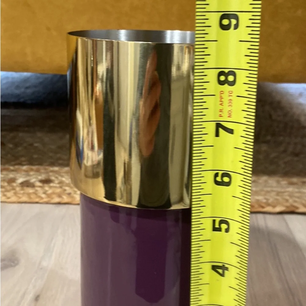 WEST ELM purple enamel vase